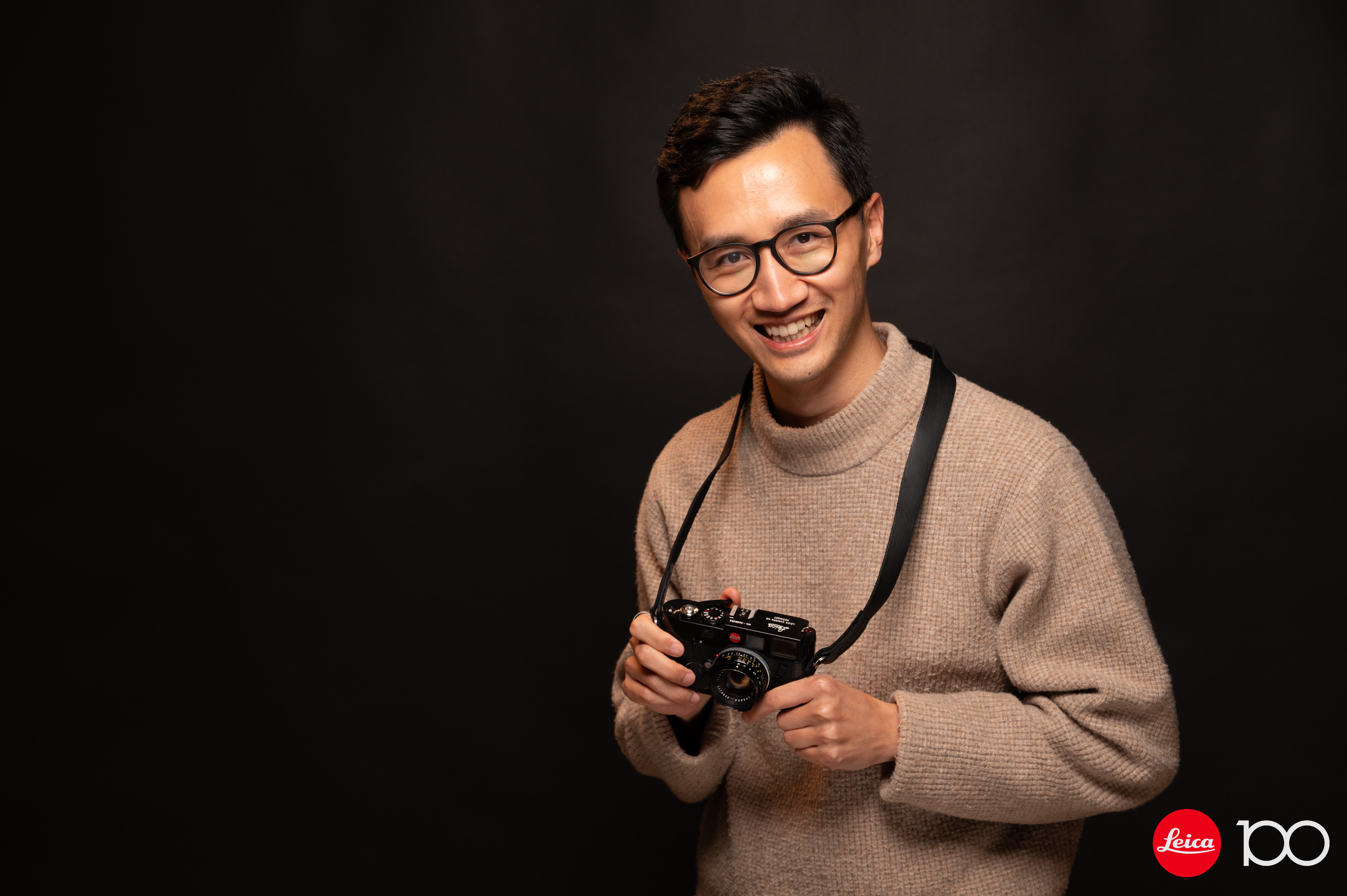 The Leica store's elegant display